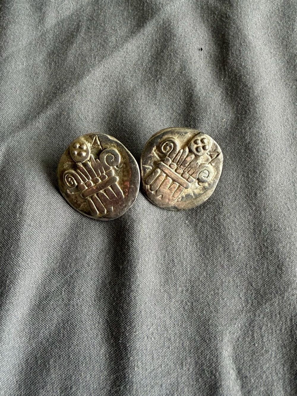 Liz Claiborne Gold-Tone Textured Round Earrings